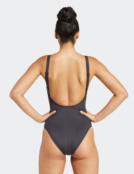 adidas Iconisea Padded U-Back Swimsuit - Blackimage3- The Sports Edit