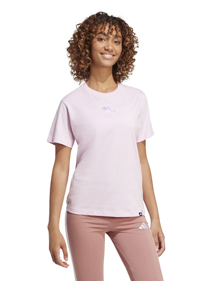 adidas Lounge Mini Graphic T-Shirt - Clear Pinkimage1- The Sports Edit
