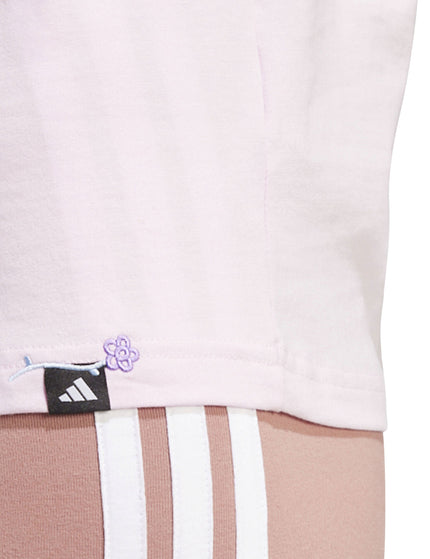 adidas Lounge Mini Graphic T-Shirt - Clear Pinkimage4- The Sports Edit