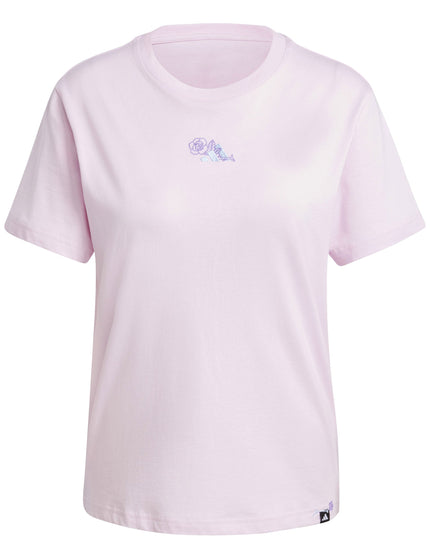 adidas Lounge Mini Graphic T-Shirt - Clear Pinkimage6- The Sports Edit