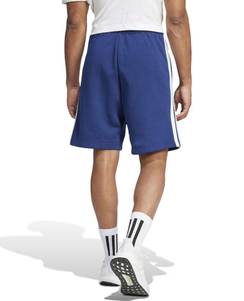 Essentials 3-Stripes Fleece Shorts - Dark Blue/White