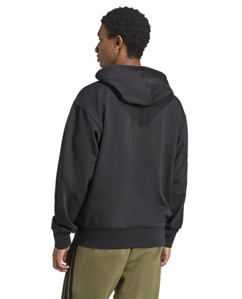 Essentials Feelcozy Fleece Hoodie - Black/White
