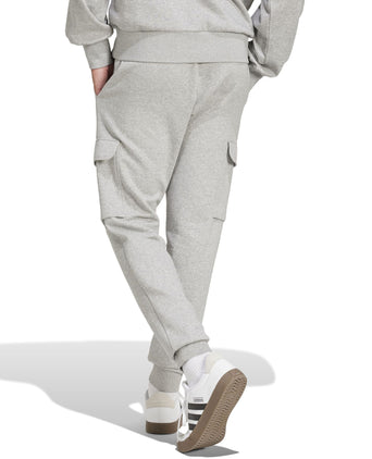 Essentials Feelcozy Fleece Cargo Joggers - Medium Grey Heather/Black