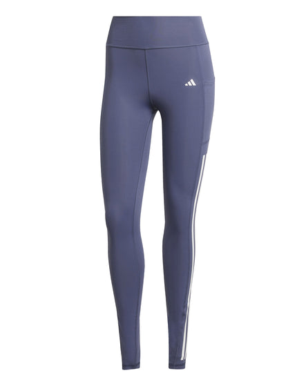 adidas Optime 3-Stripes Full-Length Leggings - Shadow Navyimage6- The Sports Edit