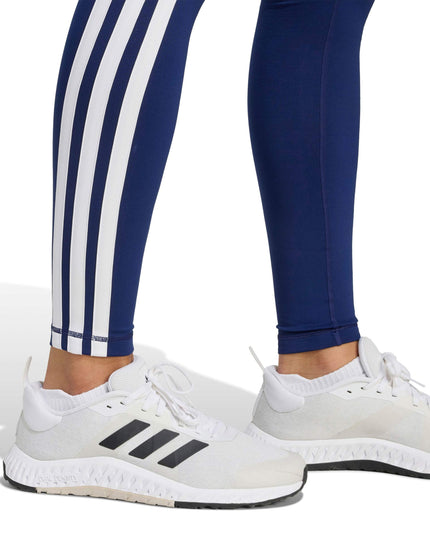 adidas Optime Essentials 3-Stripes 7/8 Leggings - Dark Blue/Whiteimage4- The Sports Edit