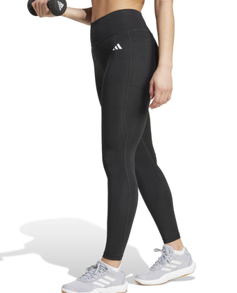 Optime Essentials Stash Pocket Full-Length Leggings - Black