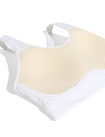 adidas Optime Essentials Workout High Support Sports Bra - Whiteimages6- The Sports Edit