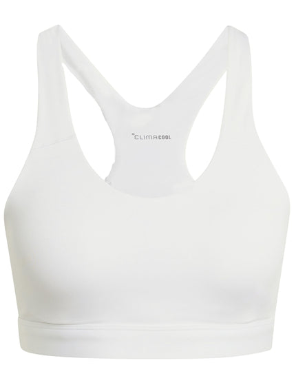 adidas Optime Essentials Workout High Support Sports Bra - Whiteimages7- The Sports Edit