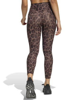 Optime Essentials Workout Leopard 7/8 Leggings - Earth Strata/Black