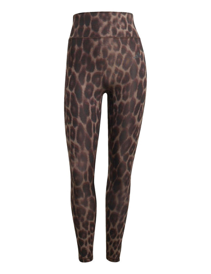 adidas Optime Essentials Workout Leopard 7/8 Leggings - Earth Strata/Blackimages6- The Sports Edit