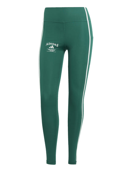 adidas Optime Heritage 7/8 Leggings - Collegiate Green/Chalk Whiteimage6- The Sports Edit