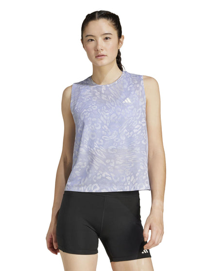 adidas Own the Run CLIMACOOL 3-Stripes Tank Top - Dash Grey/Violet Toneimage1- The Sports Edit