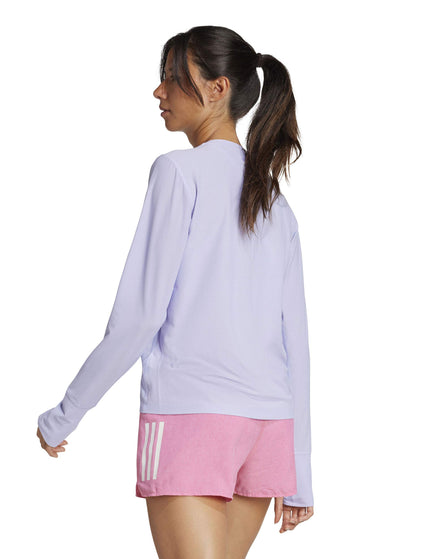 adidas Own The Run Long Sleeve Top - Violet Toneimage2- The Sports Edit