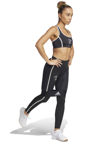 adidas Powerimpact Medium Support Heritage Bra - Black/Chalk Whiteimage7- The Sports Edit