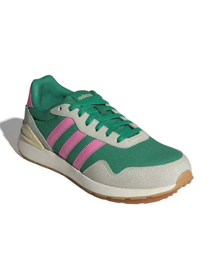 adidas Run 60S 4.0 Shoes - Semi Court Green/Bliss Pink/Warm Vanillaimage2- The Sports Edit