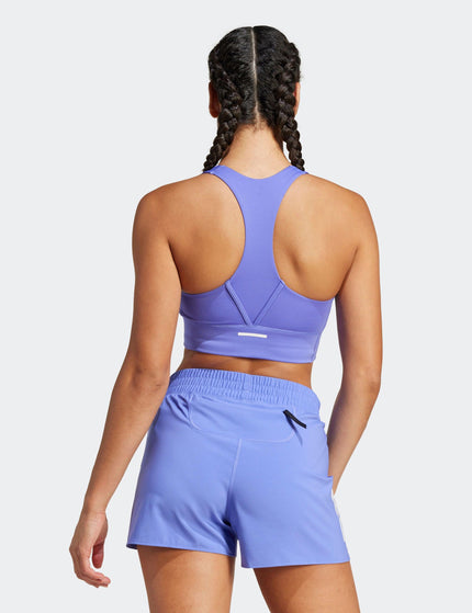 adidas Run Pocket Medium-Support Bra - Semi Cobalt Blueimage2- The Sports Edit