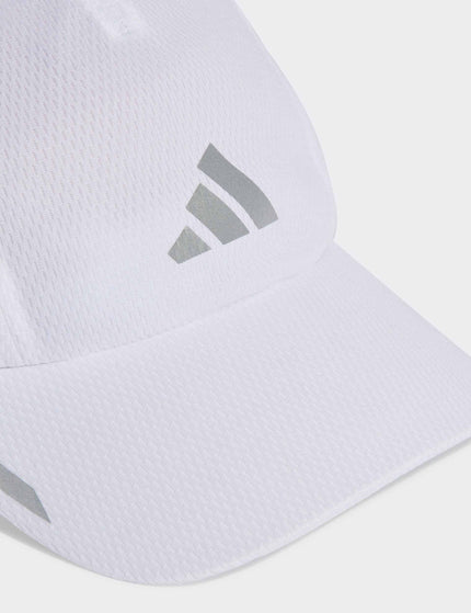 adidas Running AEROREADY Four-Panel Mesh Cap - White/Reflective Silverimage3- The Sports Edit