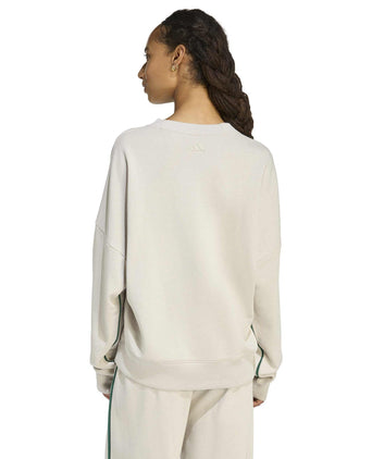 Seasonal Essentials Colorpop Sweatshirt with Embroidered Graphic - Wonder Alumina/Collegiate Green