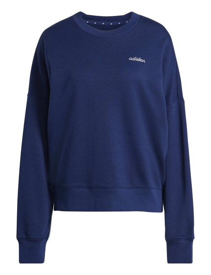 adidas Seasonal Essentials Colorpop Sweatshirt with Embroidered Graphic - Dark Blue/Whiteimages7- The Sports Edit