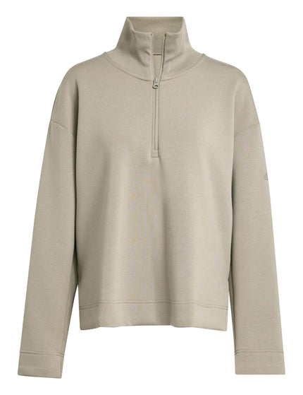 adidas Soft Lux Quarter-Zip - Silver Pebbleimages6- The Sports Edit