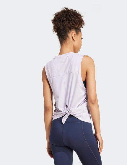 adidas Studio Tank Top - Silver Dawn/Grey Twoimage2- The Sports Edit