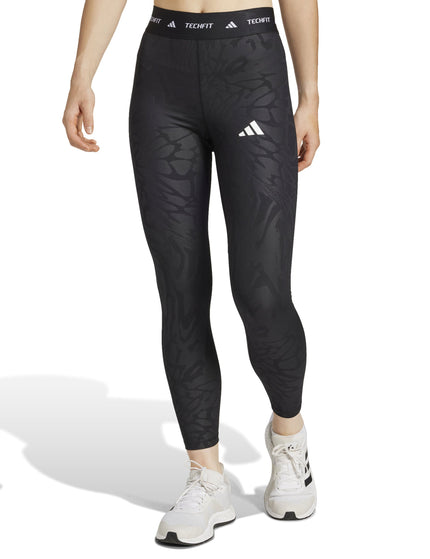 adidas Techfit Printed 7/8 Leggings - Blackimage1- The Sports Edit