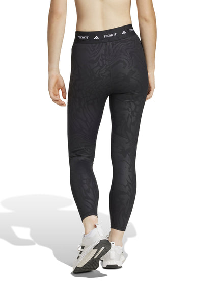 adidas Techfit Printed 7/8 Leggings - Blackimage2- The Sports Edit