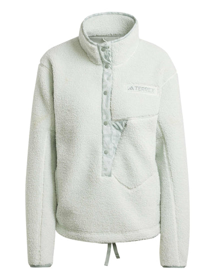 adidas Terrex Xploric High Pile Fleece Pullover Sweatshirt - Linen Greenimage8- The Sports Edit