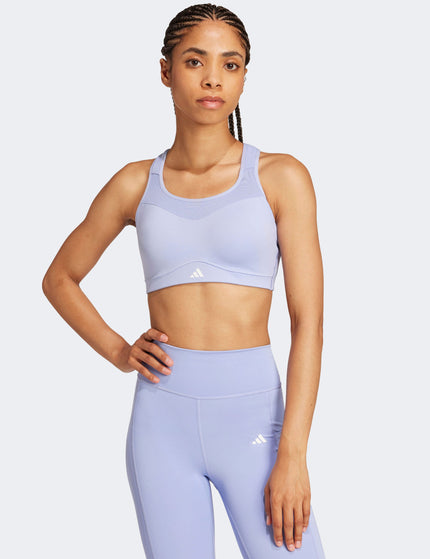 adidas TLRD Impact Training High-Support Bra - Blue Sparkimage1- The Sports Edit