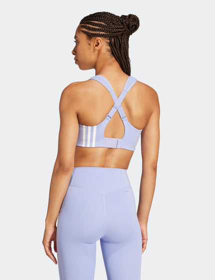 adidas TLRD Impact Training High-Support Bra - Blue Sparkimage2- The Sports Edit