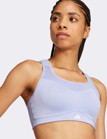 adidas TLRD Impact Training High-Support Bra - Blue Sparkimage3- The Sports Edit