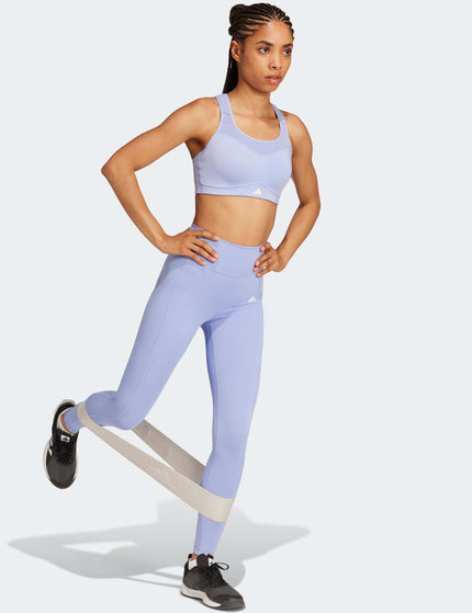 adidas TLRD Impact Training High-Support Bra - Blue Sparkimage7- The Sports Edit