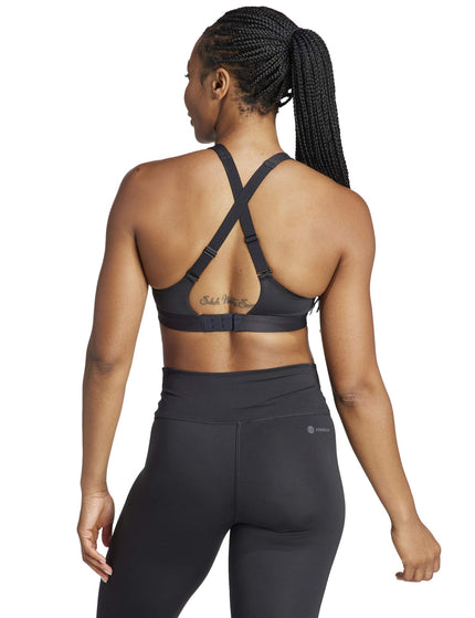 adidas TLRDREACT Training High-Support Bra - Blackimage2- The Sports Edit