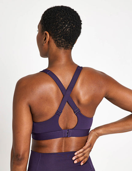 adidas TLRDREACT Training High-Support Bra - Aurora Plumimage2- The Sports Edit