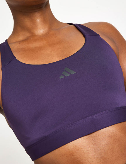adidas TLRDREACT Training High-Support Bra - Aurora Plumimage3- The Sports Edit