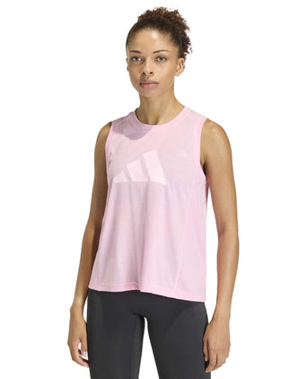 Train Essentials Big Performance Logo Training Tank Top - True Pink/Clear Pink