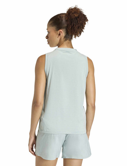 adidas Train Essentials Big Performance Logo Training Tank Top - Wonder Sage/Wonder Silverimages2- The Sports Edit