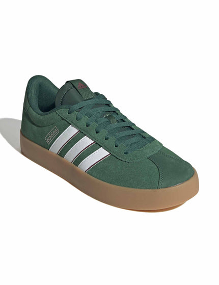 adidas VL COURT 3.0 Shoes - Dark Green/Cloud White/Collegiate Burgundyimages3- The Sports Edit