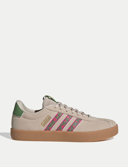 adidas VL Court 3.0 Shoes - FARM Rio Crystal Linen/Crew Green/Bahia Magentaimages1- The Sports Edit
