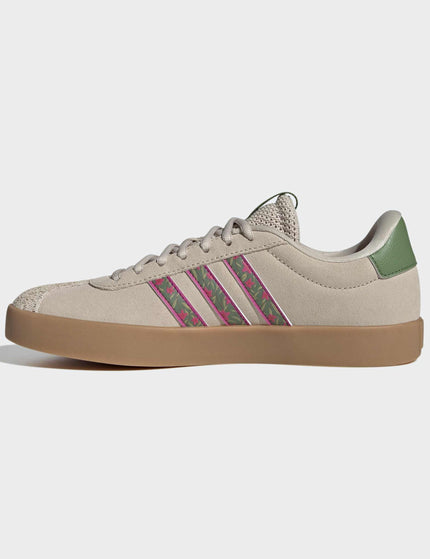 adidas VL Court 3.0 Shoes - FARM Rio Crystal Linen/Crew Green/Bahia Magentaimages4- The Sports Edit