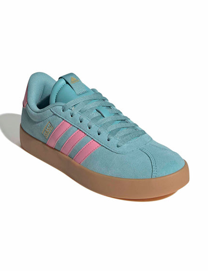adidas VL Court 3.0 Shoes - Mint Ton/Bliss Pink/Gold Metallicimages2- The Sports Edit