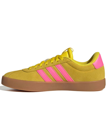 adidas VL Court 3.0 Shoes - Yellow/Lucid Pink/Gold Metallicimages4- The Sports Edit