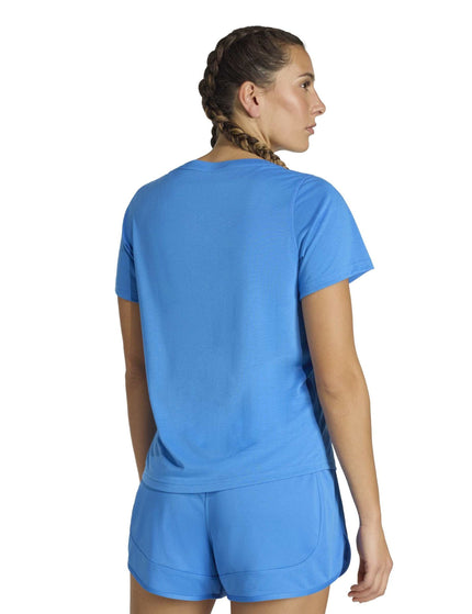 adidas Workout Essentials Scoop Neck T-Shirt - Ray Blueimages2- The Sports Edit