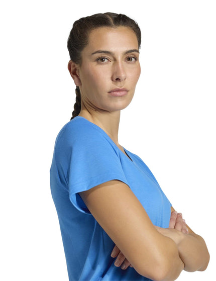 adidas Workout Essentials Scoop Neck T-Shirt - Ray Blueimages3- The Sports Edit