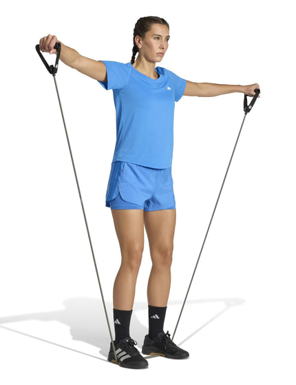 adidas Workout Essentials Scoop Neck T-Shirt - Ray Blueimages5- The Sports Edit