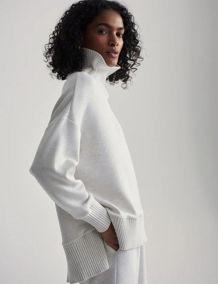 Varley Barker High-Neck Sweat - Ivory Marlimage1- The Sports Edit