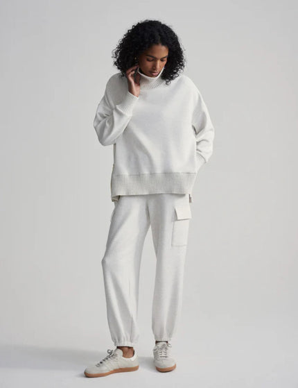 Varley Barker High-Neck Sweat - Ivory Marlimage2- The Sports Edit