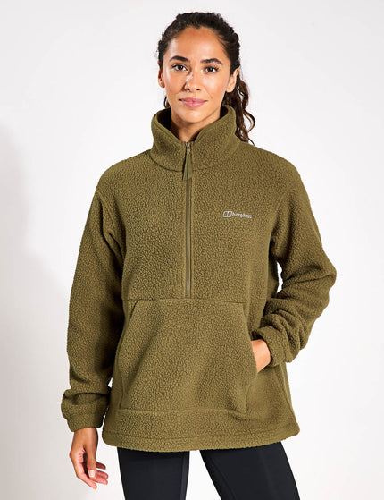 Berghaus Hawksker Half Zip Sherpa Fleece - Bark Brownimage1- The Sports Edit