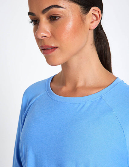 Beyond Yoga Featherweight Daydreamer Pullover - Flower Blue Heatherimage3- The Sports Edit