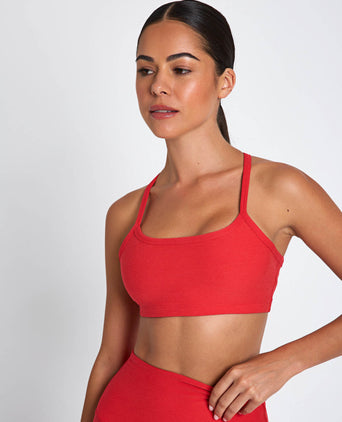 Spacedye Slim Racerback Bra - Candy Apple Red Heather